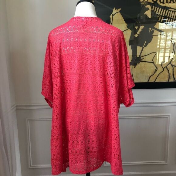 Caique Swim Coverup Tulip Pink Perforated 18 20 - Picture 2 of 6